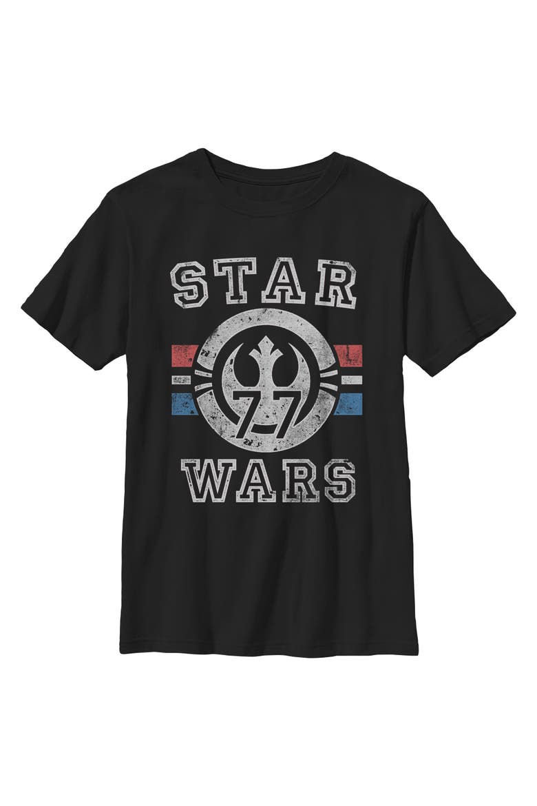 Boy's Star Wars Rebel Alliance 77  Graphic T-Shirt, Main, color, Black
