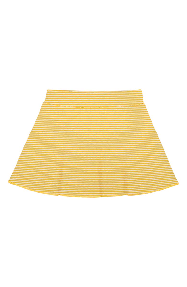 Snapper Rock Kids
 Sunshine Stripe Skirted UPF 50+ Bikini Bottoms, Main, color, Yellow