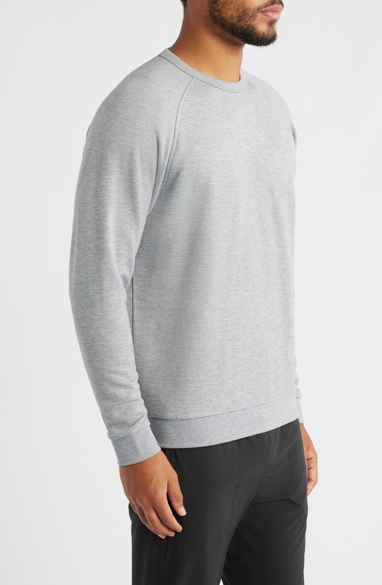 Free Fly Fleece Crewneck Sweatshirt, Alternate, color, Heather Grey
