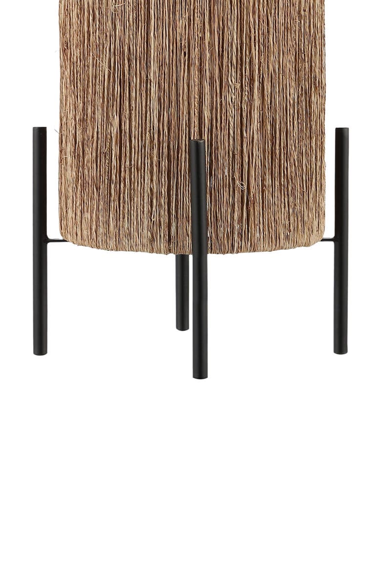 Kai 16.5" Coastal Minimalist Rattan LED Table Lamp, Brown, Alternate, color, Light Brown