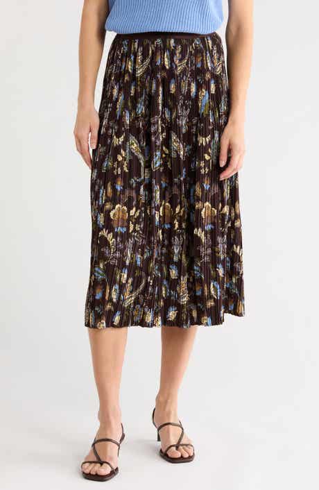 Pleated Midi Skirt