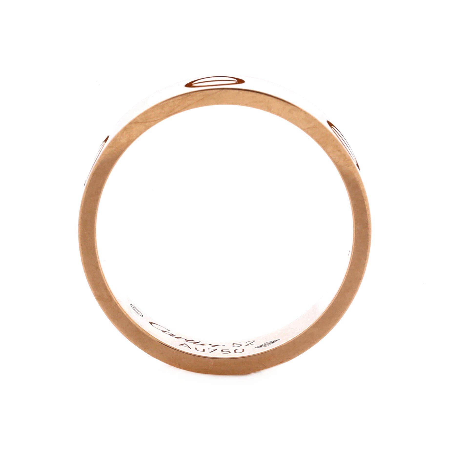 Love Band Ring 18K Rose Gold, Alternate, color, Metallic Gold