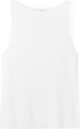 MANGO Suenyo Boat Neck Cotton Blend Top