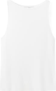 MANGO Suenyo Boat Neck Cotton Blend Top