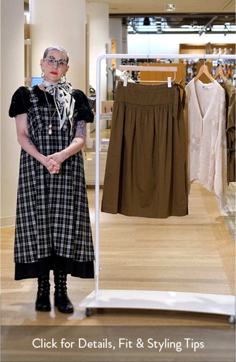 Josie Drop Waist Organic Cotton Midi Skirt, sales video thumbnail