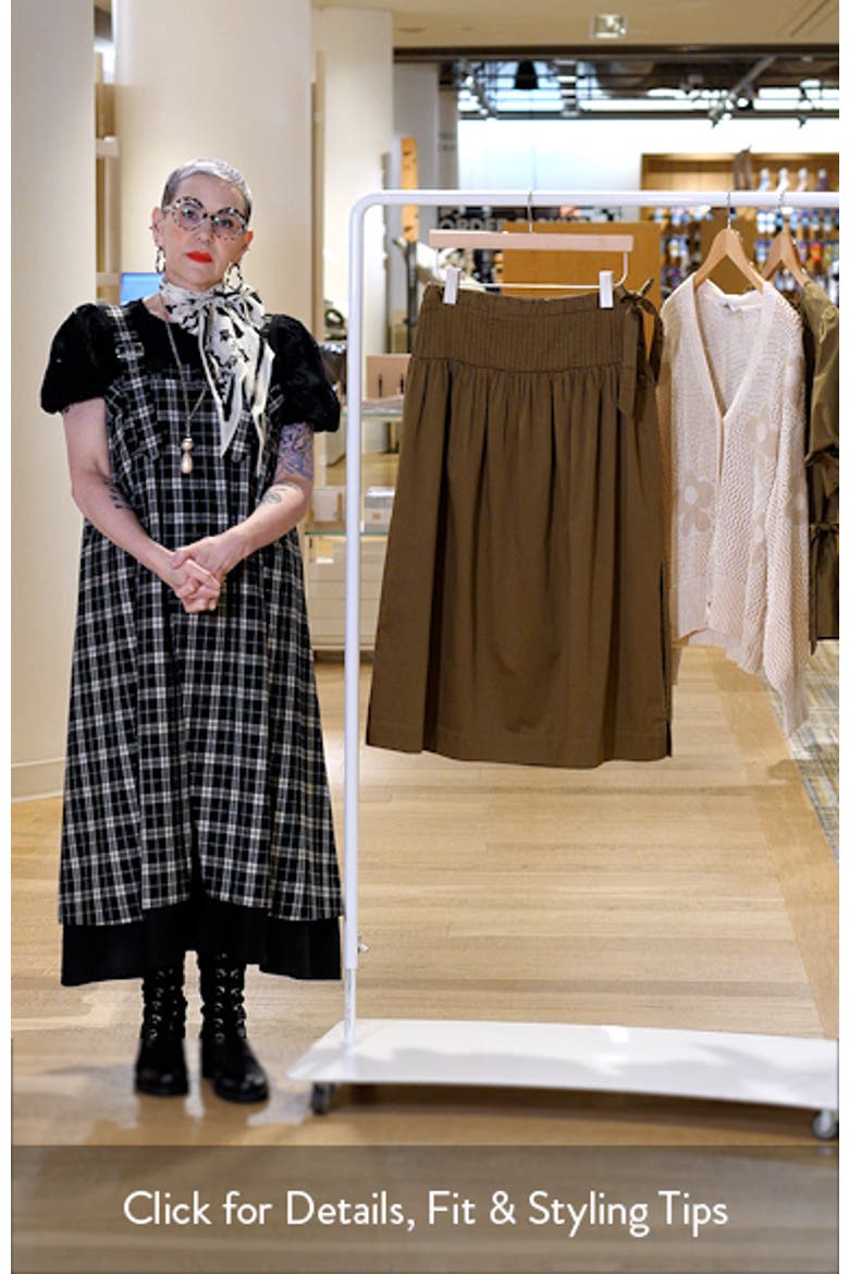 Josie Drop Waist Organic Cotton Midi Skirt video
