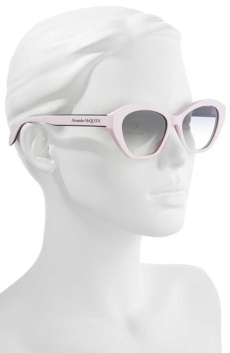 McQueen Alexander McQueen 54mm Cat Eye Sunglasses, Alternate, color, Pink