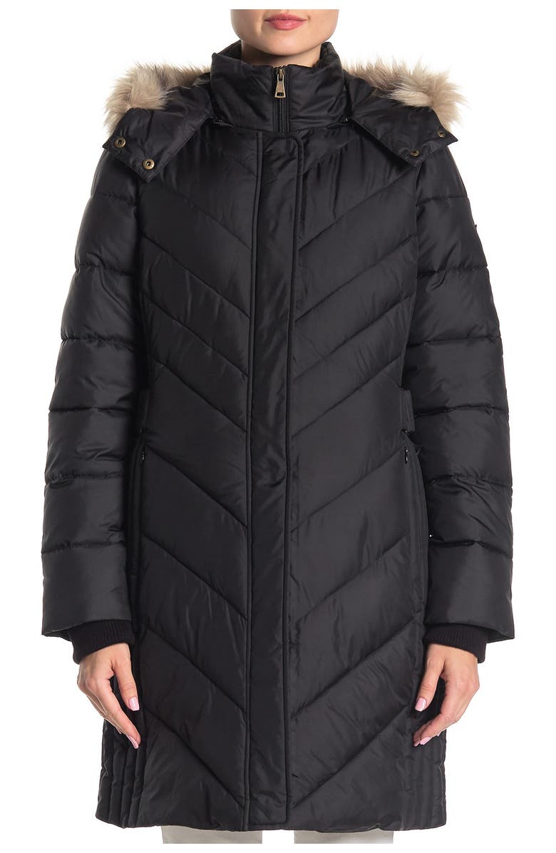 Larry Levine Hooded Puffer Jacket, Alternate, color,
