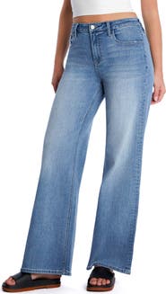 HINT OF BLU Myra Mid Rise Wide Leg Jeans