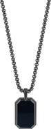 EFFY Men's Onyx Pendant Box Chain Necklace