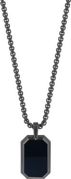 EFFY Men's Onyx Pendant Box Chain Necklace