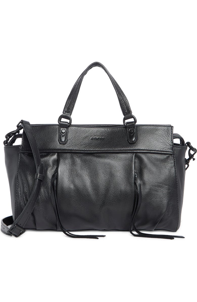 AIMEE Low Key Luxe Satchel Bag, Main, color, Black