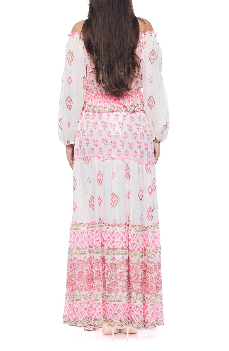 RANEES Off-the-Shoulder Top & Maxi Skirt Set, Alternate, color, Pink