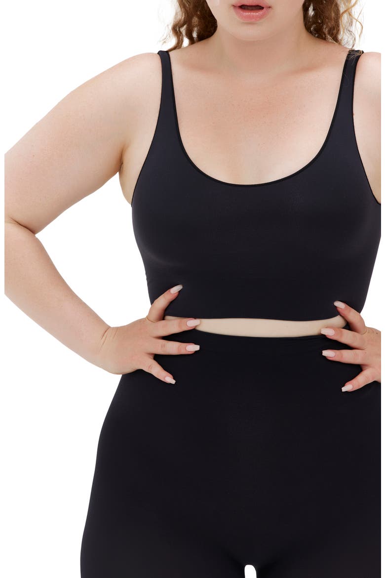 Seamless Smooth Scoop Neck Top, Main, color, Black