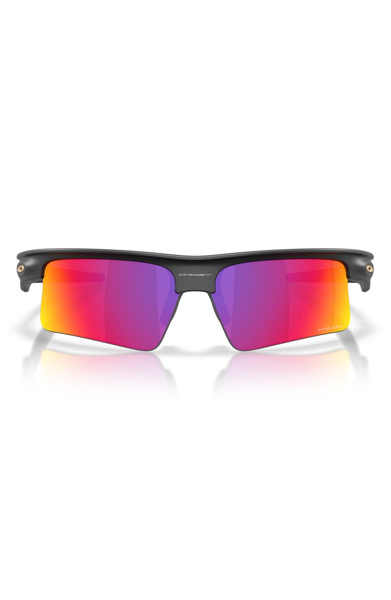 Oakley 68mm APrizm<sup>™</sup> Bisphaera Speed Rectangular Shield Sunglasses, Main, color, Matte Black / Prizm Road