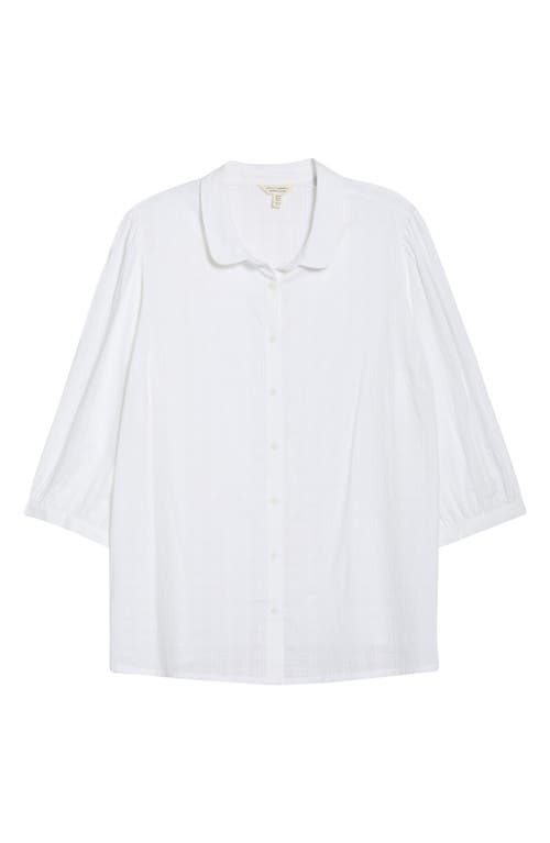 Seasalt Cornwall Hope Cottage Organic Cotton Button-up Shirt In White