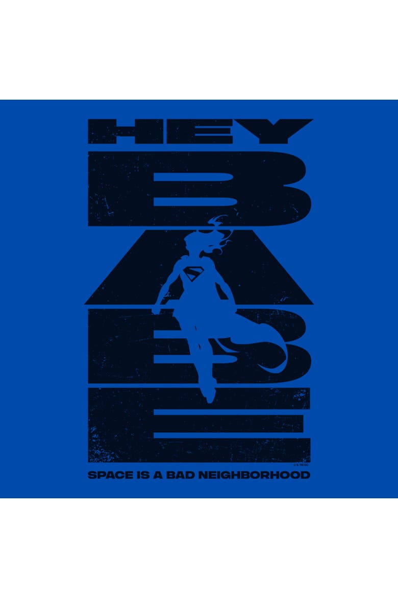Boy's Supergirl Hey Babe Kara Silhouette  Graphic T-Shirt, Alternate, color, Royal Blue