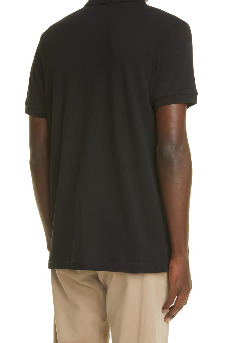 Solid Piqué Polo, Alternate, color, BLACK