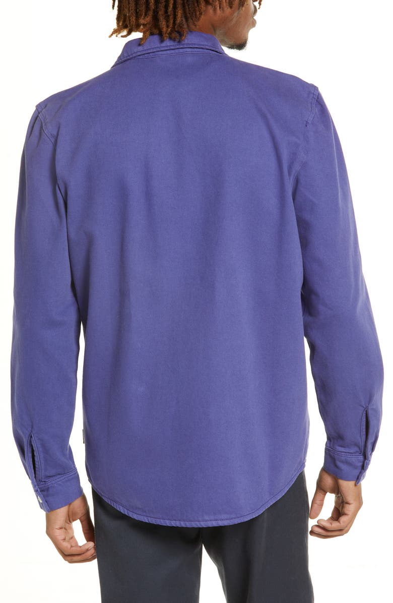 VINTAGE SUPPLY Men's Embroidered Pocket Cotton Shacket, Alternate, color, 