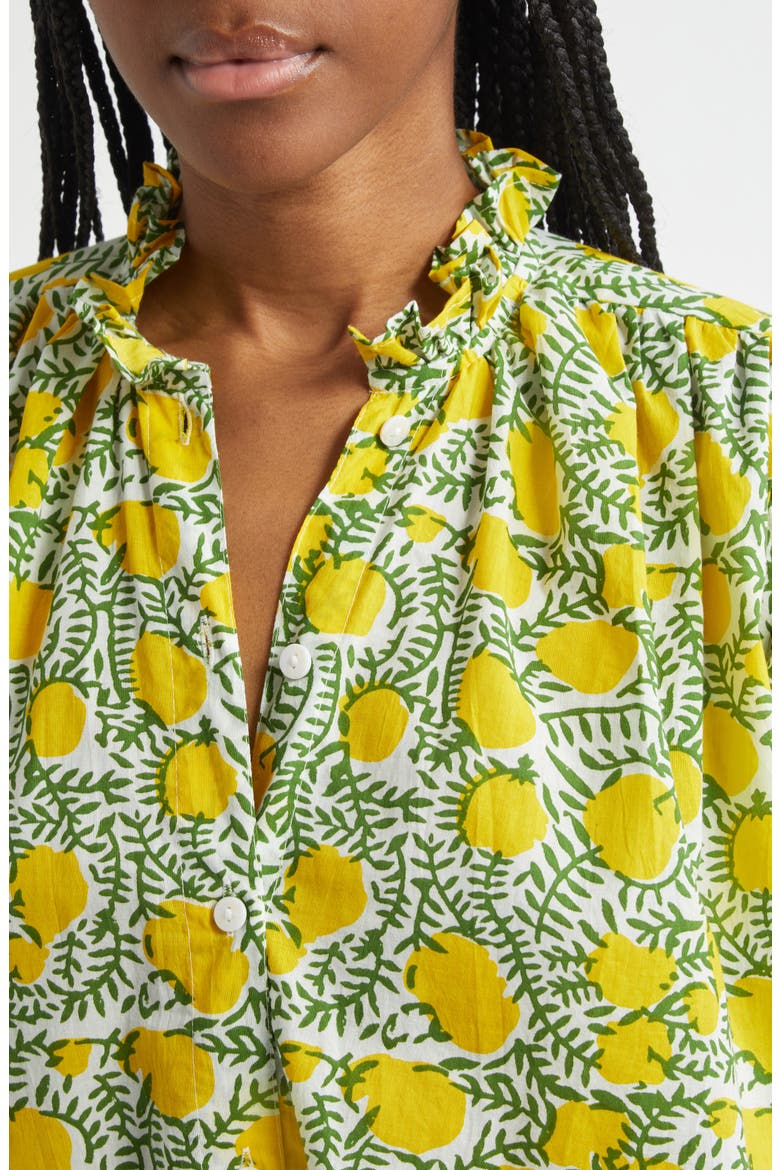 Marnie Floral Ruffle Top, Alternate, color, LEMONS