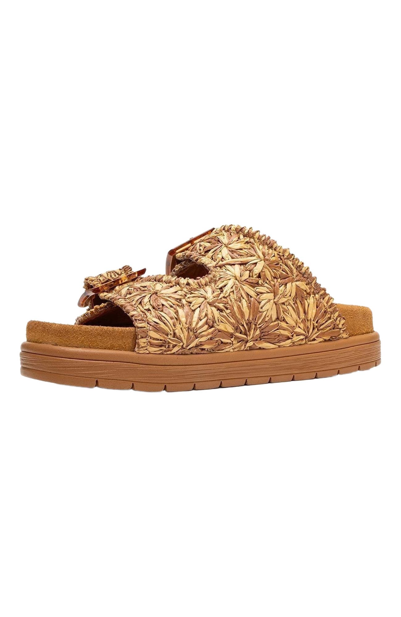 Forever & Always Shoes Milana Leather Double-Strap Sandal, Alternate, color, Cognac Leather