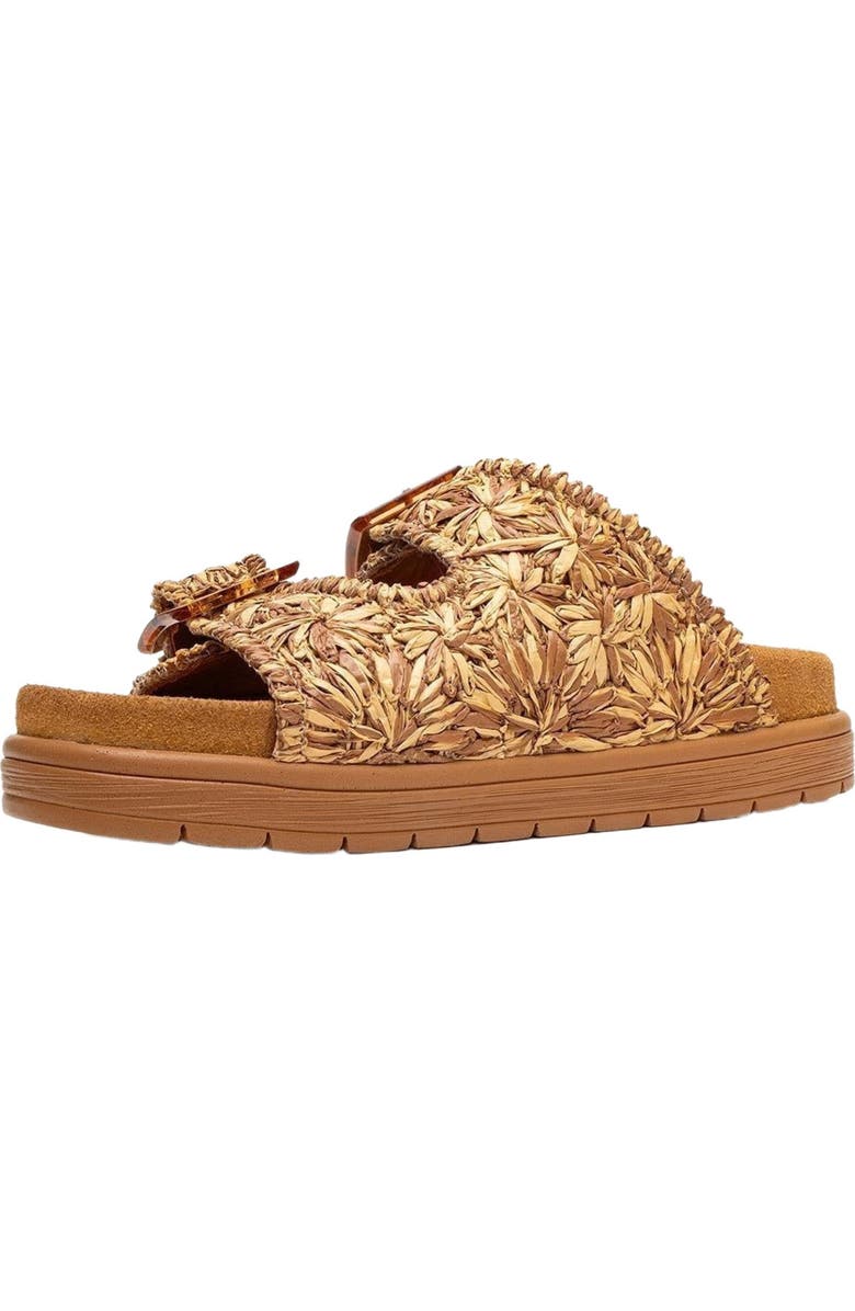 Forever & Always Shoes Milana Leather Double-Strap Sandal, Alternate, color, Cognac Leather
