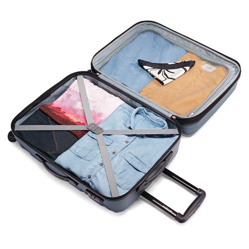 Samsonite Omni Pc Checked-medium 24-inch Hardside Expandable Luggage With Spinner Wheels