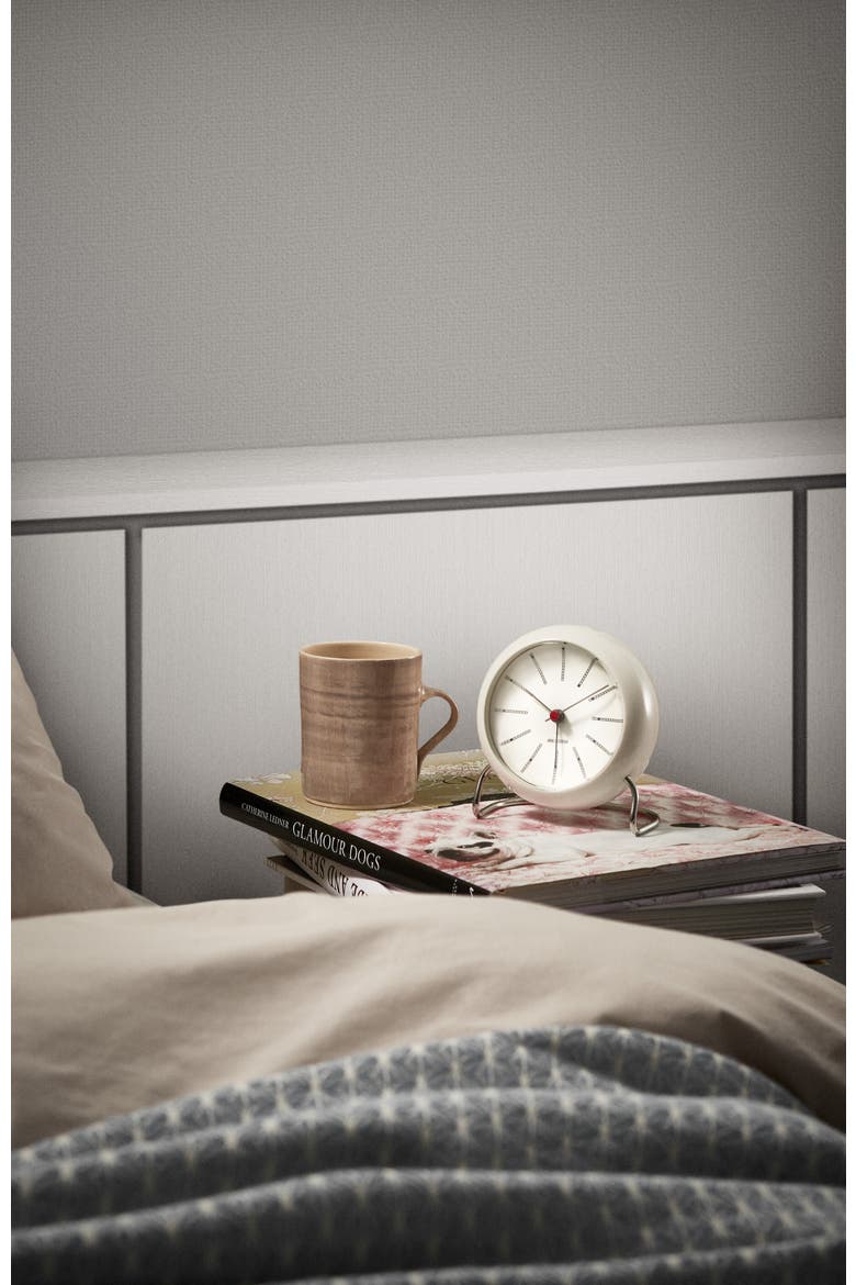 Bankers Table Clock, Alternate, color, White