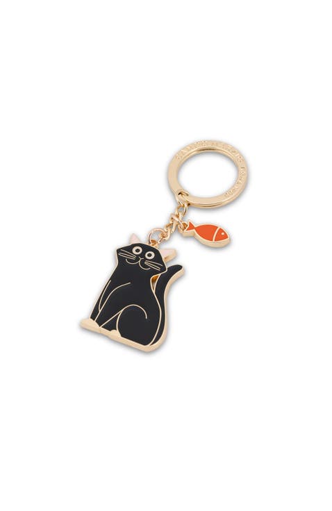 Cat-Shaped Decorative Keyring Accessory Key Chain Charm Accent