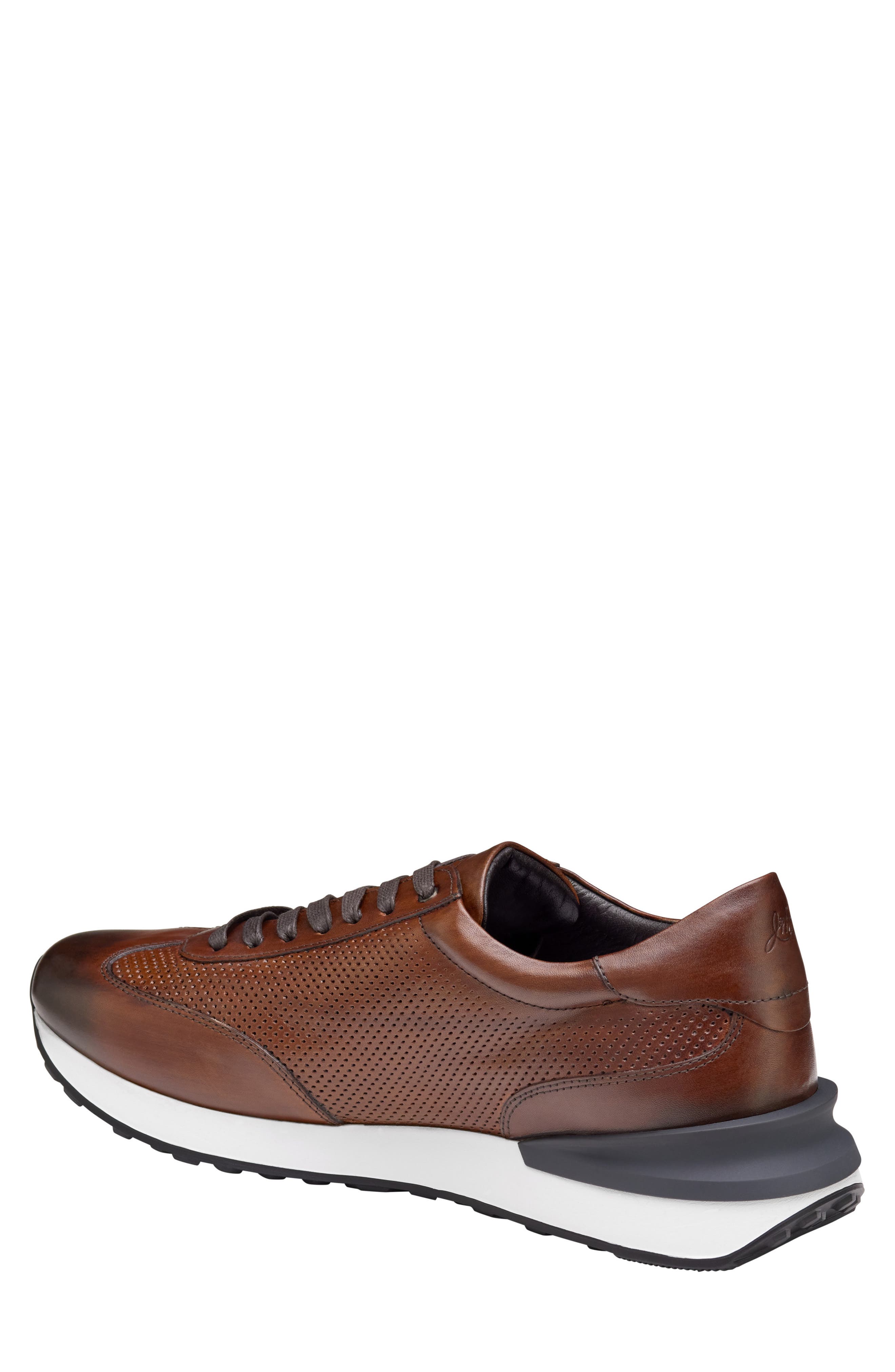 Johnston & Murphy Briggs Sneaker, Alternate, color, Brown Italian Calfskin