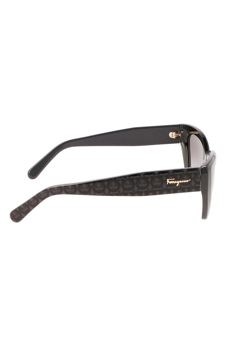 FERRAGAMO Gancini 54mm Rectangular Sunglasses, Alternate, color, 