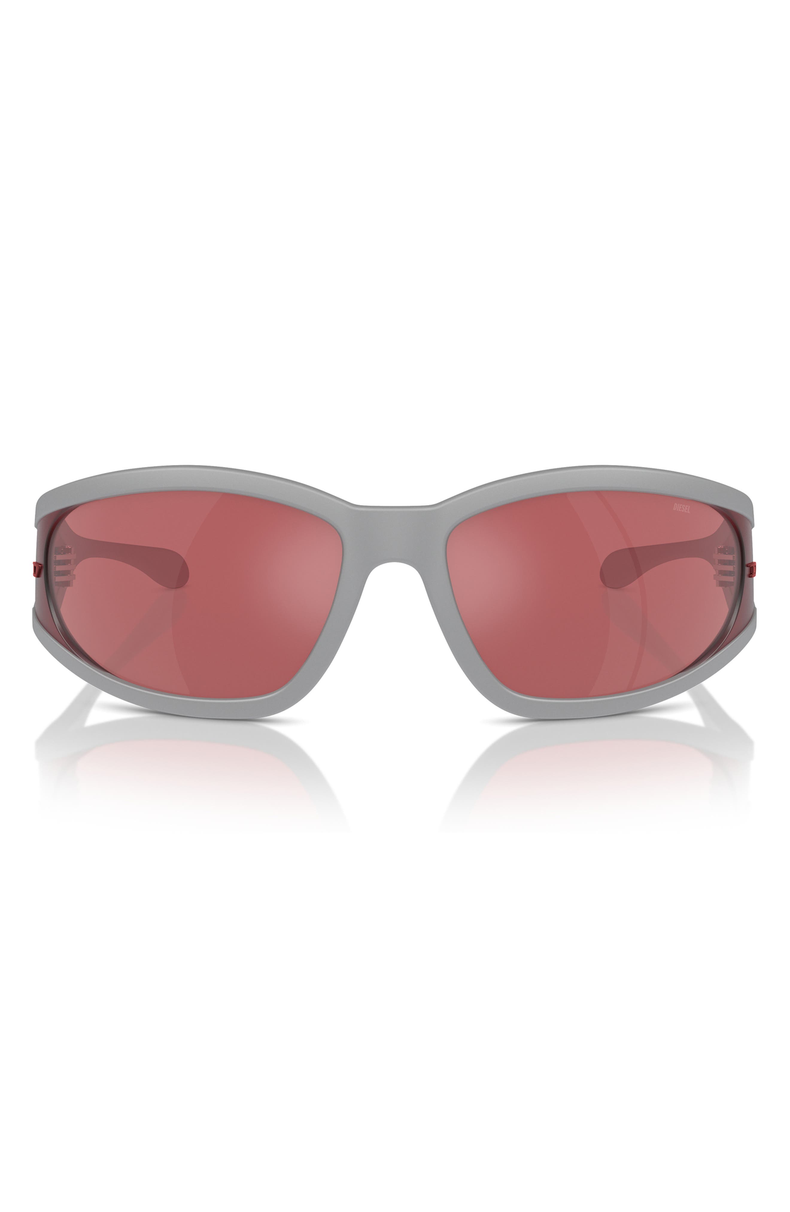 MATTE GREY/ RED HIPER MIRROR