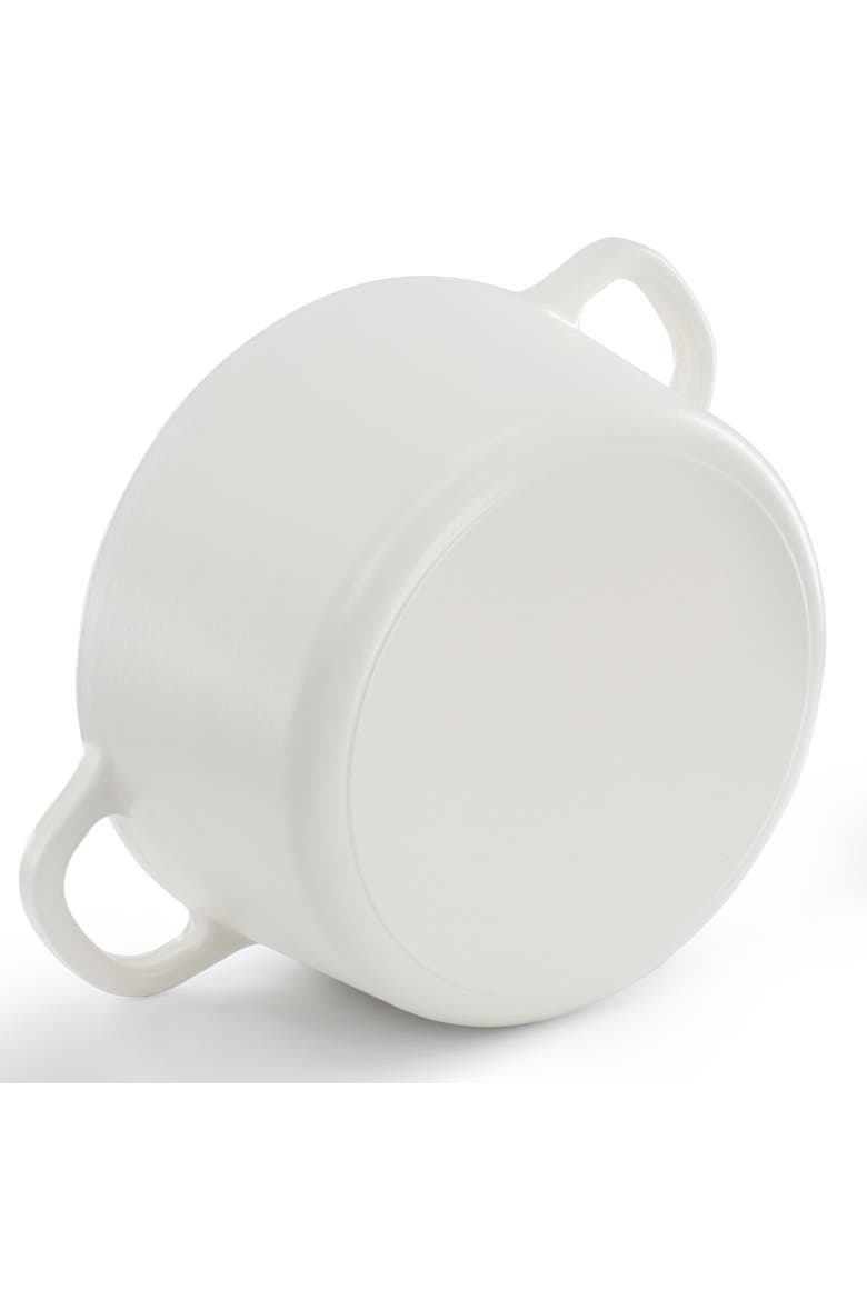 6 Quart Enameled Cast Iron Dutch Oven, Alternate, color, White