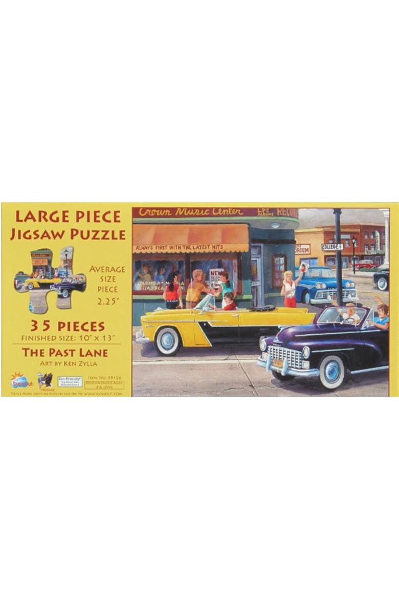 The Past Lane 35 piece Jigsaw Puzzle for Adults, Alternate, color, Multicolor