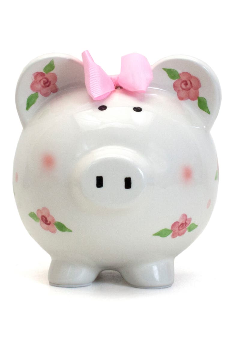 Embellished Piggy Bank, Alternate, color, WHITE