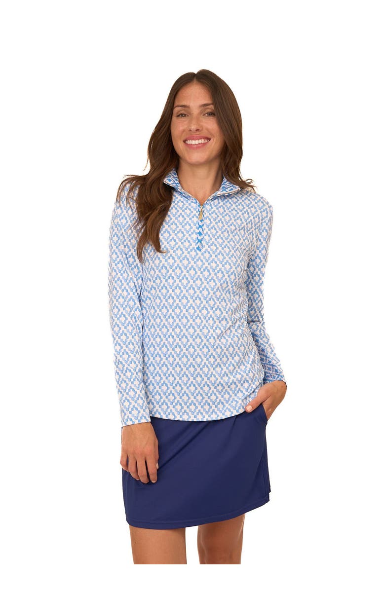 Cabana Life 1/4 Zip Sport Top, Main, color, Seaside