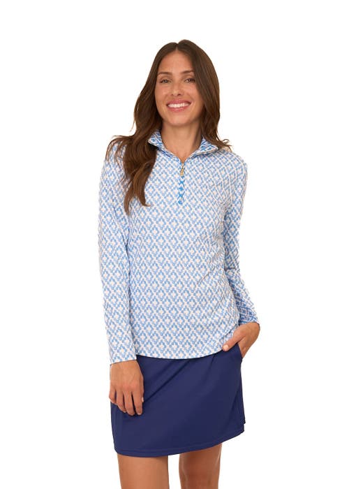 Cabana Life 1/4 Zip Sport Top In Blue