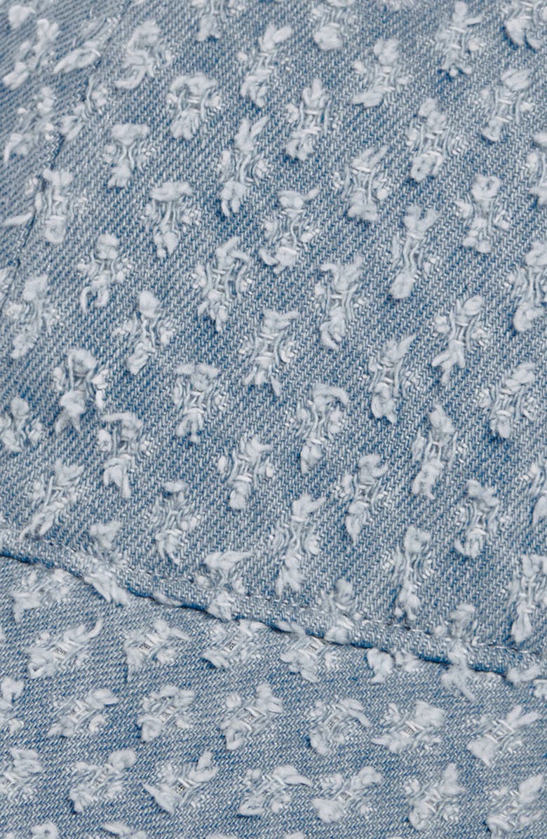 rag & bone Harlow Textured Denim Baseball Cap, Alternate, color, 