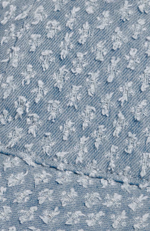 Rag & Bone Harlow Textured Denim Baseball Cap In Denim Tweed