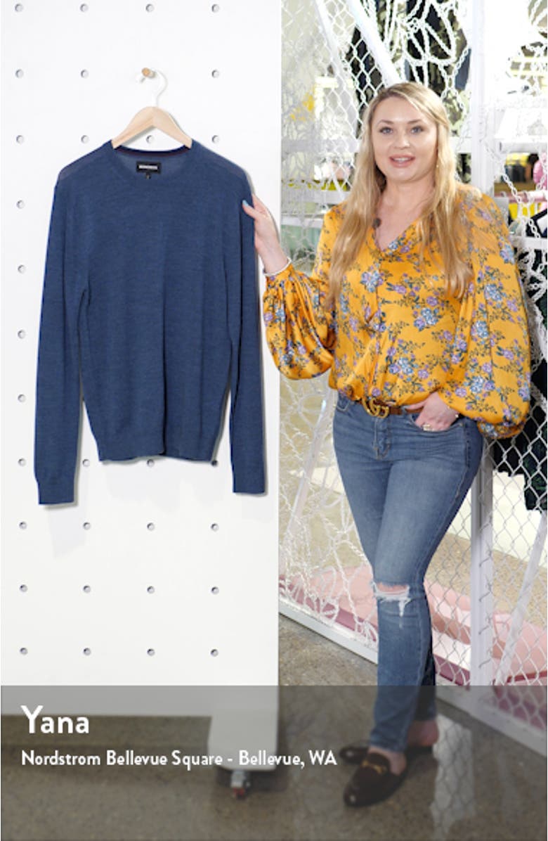 Slim Fit Merino Wool Crewneck Sweater, sales video thumbnail