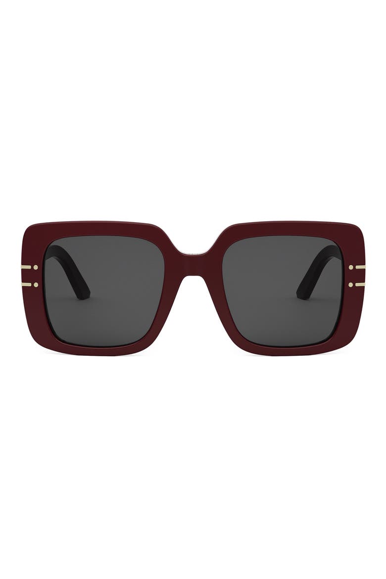 'DiorSignature S11I Square Sunglasses, Main, color, GRYO/SMKG