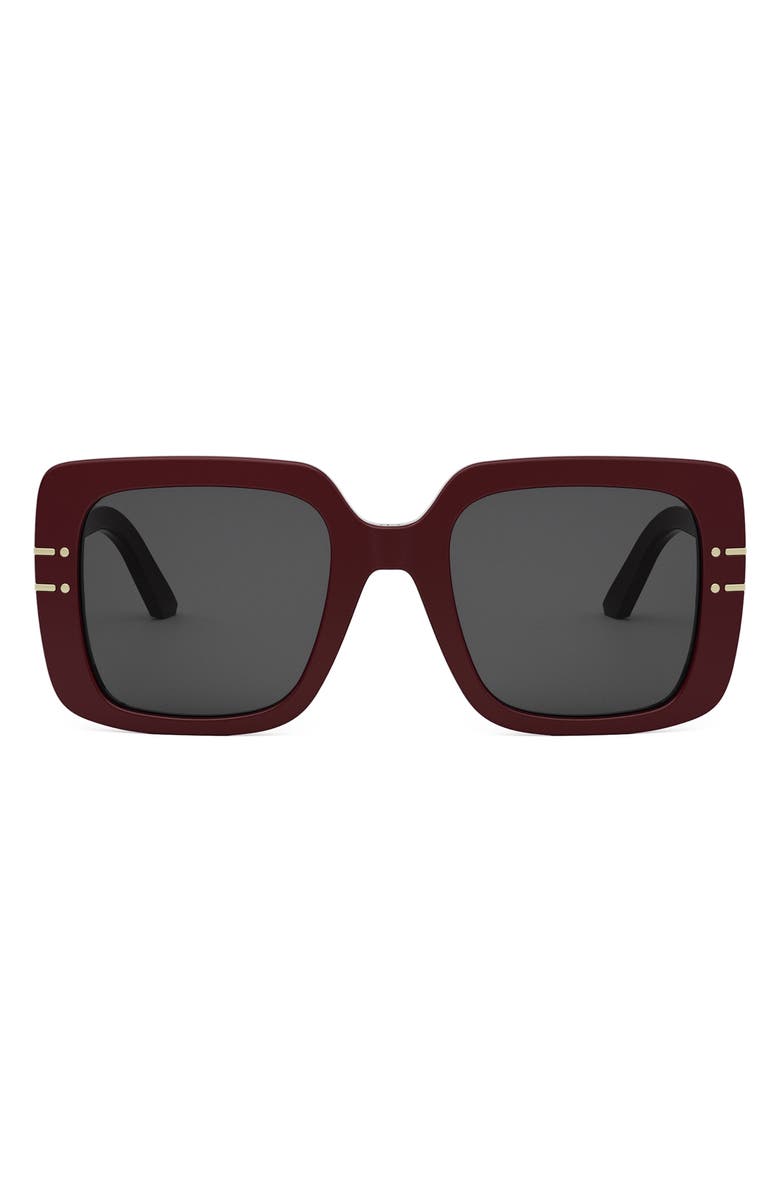 DIOR 'DiorSignature S11I Square Sunglasses, Main, color, Bordeaux/ Other / Smoke