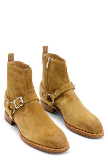 John Varvatos Regent Harness Chain Zip Boot In Brown