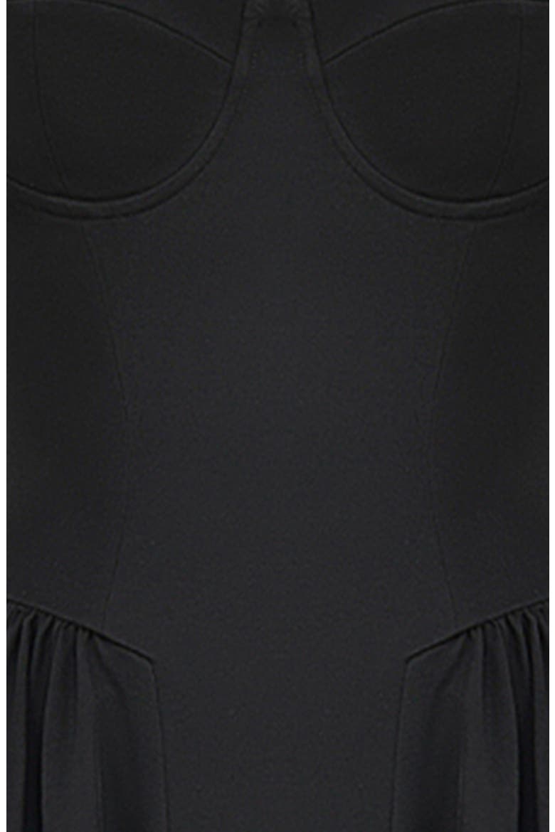 Samaria Underwire Fit & Flare Cocktail Dress, Alternate, color, BLACK