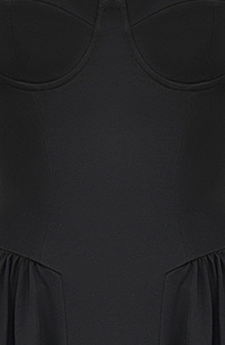 HOUSE OF CB Samaria Underwire Fit & Flare Cocktail Dress, Alternate, color, Black