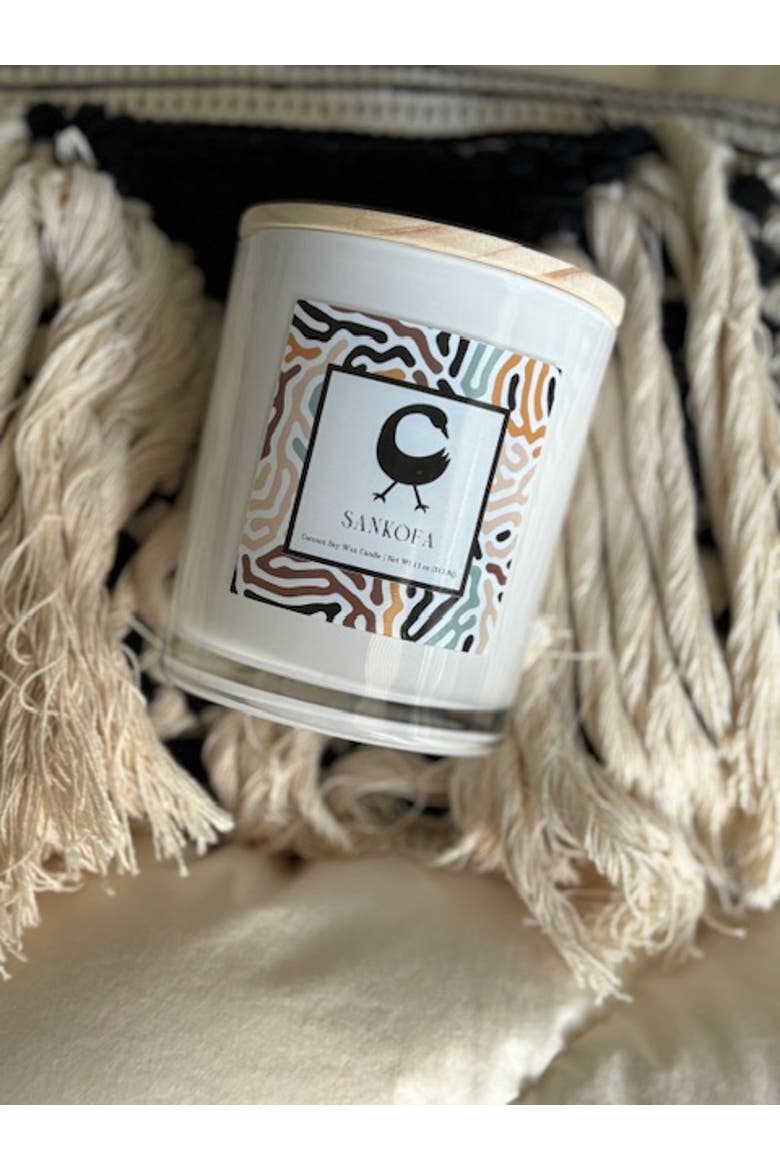 Sankofa Candle 11oz, Alternate, color, White
