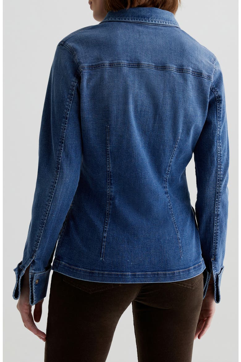 Cheryl Denim Button-Up Shirt, Alternate, color, LIBERTINE