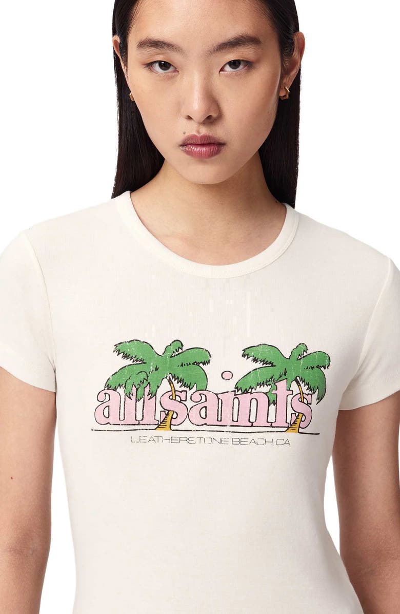 AllSaints Troppo Stevie Graphic Cotton T-Shirt, Alternate, color, Chalk White