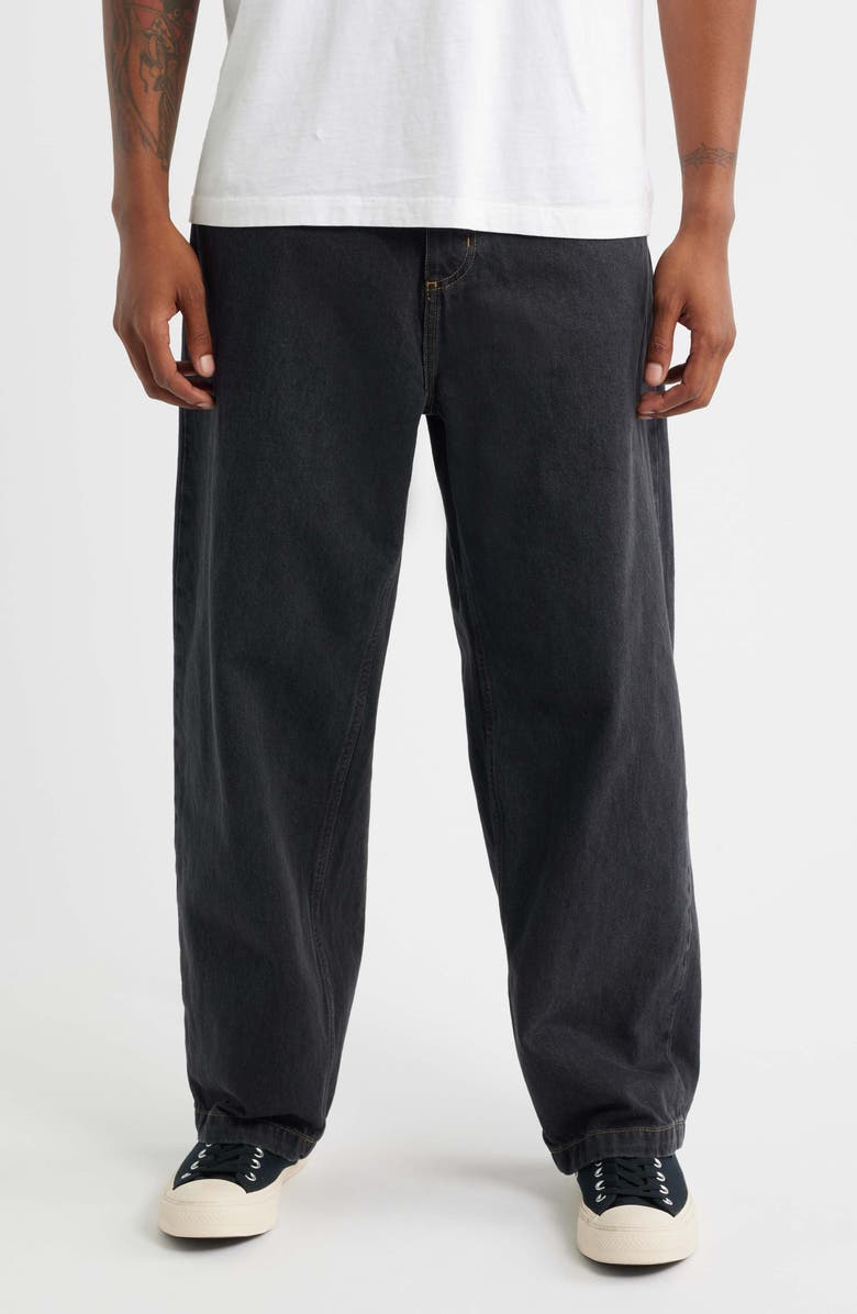 Carhartt Work In Progress Brandon Loose Straight Leg Jeans, Main, color, Black Stone Washed