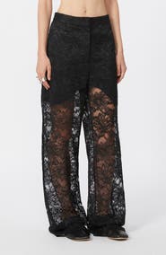 SPORTMAX Lace Wide Leg Pants